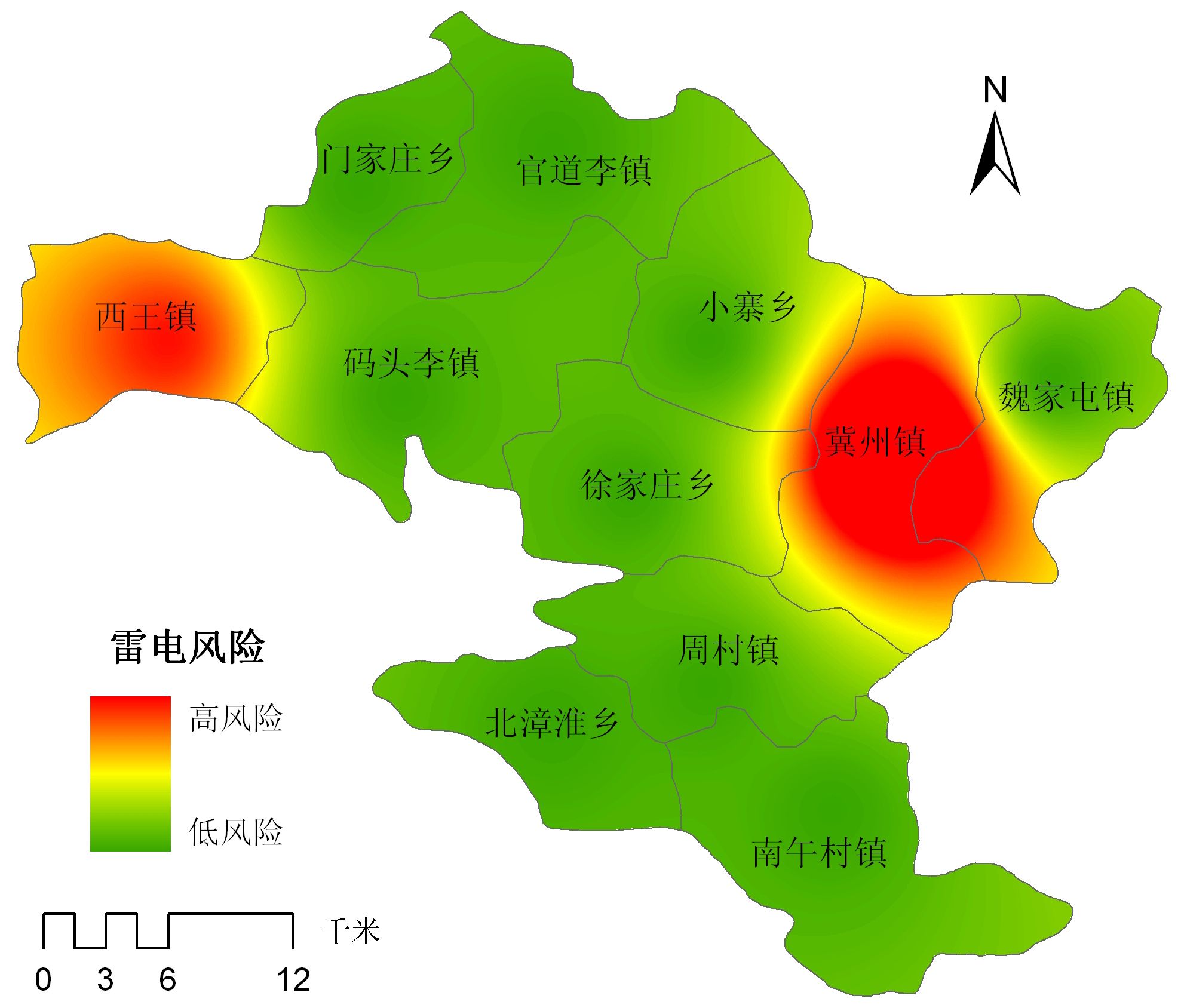 冀州雷电风险区划图